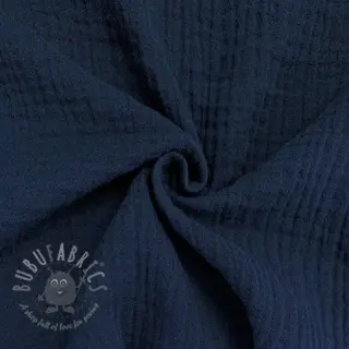 Muślin double gauze navy