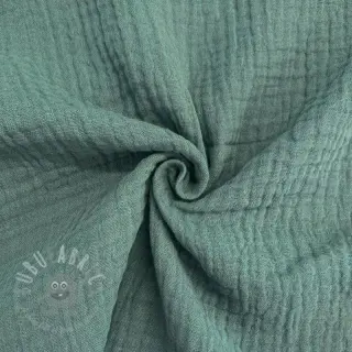 Muślin double gauze green