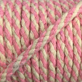 Bawełniany sznur 5 mm light pink ecru