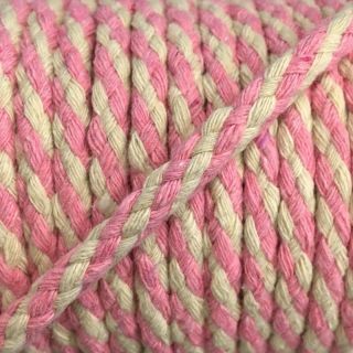 Bawełniany sznur 5 mm light pink ecru