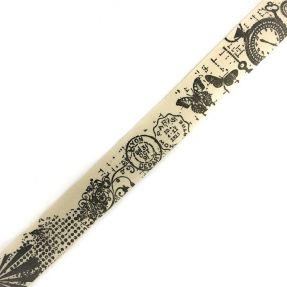 Bawełniana taśma Stamps black