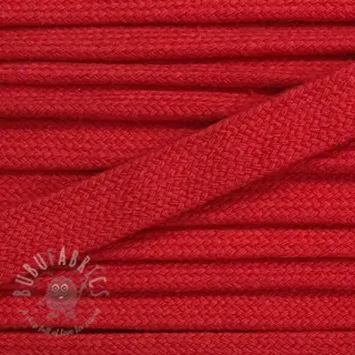 Bawełniany sznur płaski 13 mm red