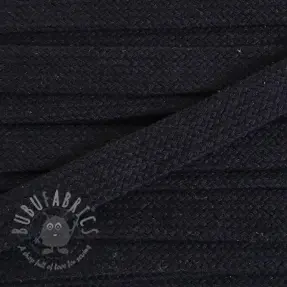 Bawełniany sznur płaski 13 mm black