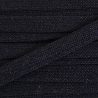 Bavlnená šnúra plochá 13 mm čierna