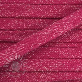 Bawełniany sznur płaski 15 mm melange fuchsia