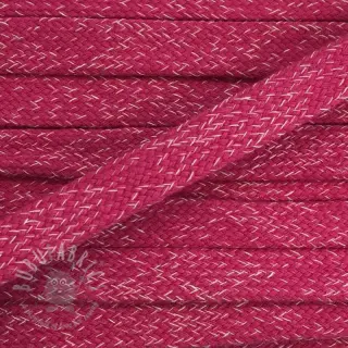 Bawełniany sznur płaski 15 mm melange fuchsia