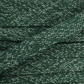 Bawełniany sznur płaski 15 mm melange green
