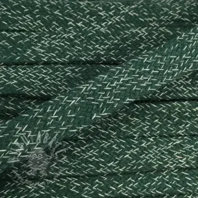 Bawełniany sznur płaski 15 mm melange green