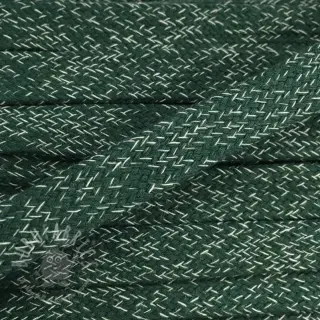Bawełniany sznur płaski 15 mm melange green
