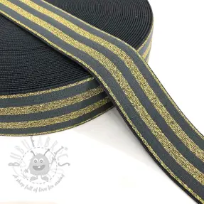 Guma gładka 4 cm LUREX GOLD dark grey