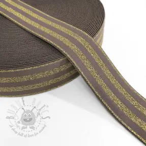 Guma gładka 4 cm LUREX GOLD taupe