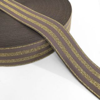 Guma gładka 4 cm LUREX GOLD taupe