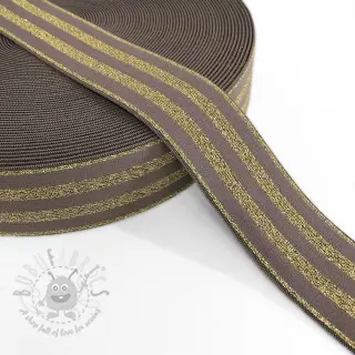 Guma gładka 4 cm LUREX GOLD taupe