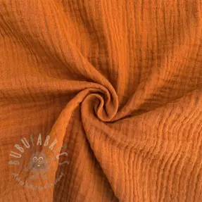 Muślin double gauze brique ORGANIC