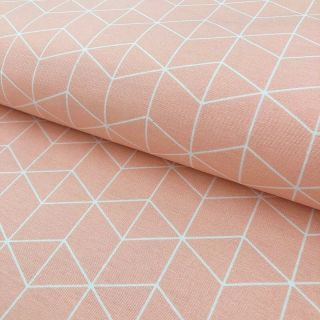 Tkanina dekoracyjna Cube pastel pink