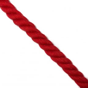 Bavlnená šnúra točená 2,5 cm red