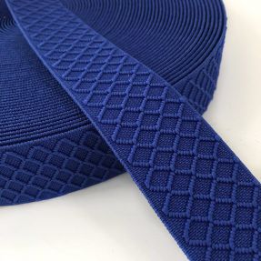 Guma hladká 4 cm Rhombus blue
