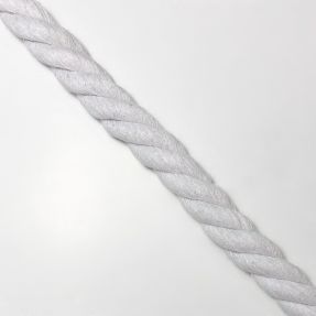Bavlnená šnúra točená 2,5 cm white