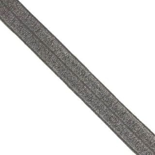 Lamówka elastyczna brokatowa 20 mm anthracite