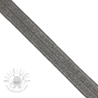 Lamówka elastyczna brokatowa 20 mm anthracite