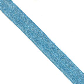 Lamówka elastyczna brokatowa 20 mm blue