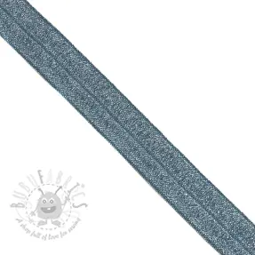 Lamówka elastyczna brokatowa 20 mm dark blue