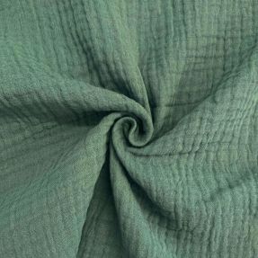 Muślin double gauze green ORGANIC
