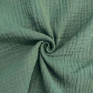 Muślin double gauze green ORGANIC