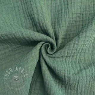 Muślin double gauze green ORGANIC