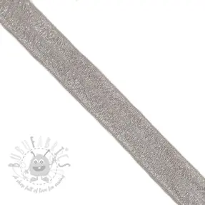 Guma lamówkowa glitter 20 mm grey