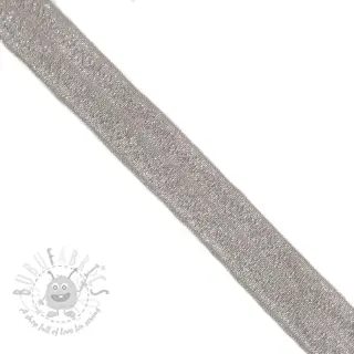 Guma lamówkowa glitter 20 mm grey