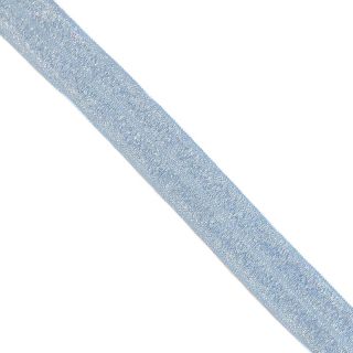 Guma lamówkowa glitter 20 mm light blue