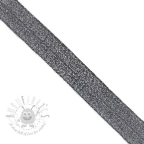 Guma lamówkowa glitter 20 mm marine