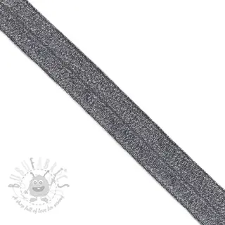 Guma lamówkowa glitter 20 mm marine