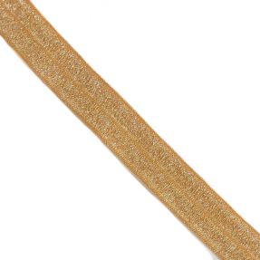 Guma lamówkowa glitter 20 mm ochre