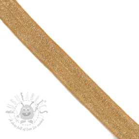 Guma lamówkowa glitter 20 mm ochre
