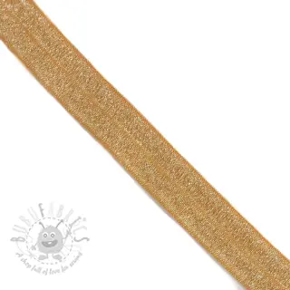 Guma lamówkowa glitter 20 mm ochre