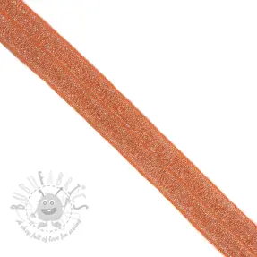 Guma lamówkowa glitter 20 mm orange