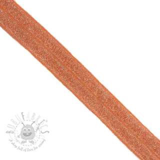 Guma lamówkowa glitter 20 mm orange