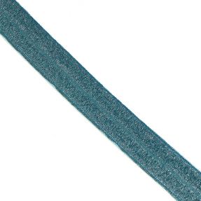 Guma lamówkowa glitter 20 mm petrol