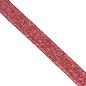Guma lamówkowa glitter 20 mm red