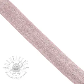 Guma lamówkowa glitter 20 mm rose