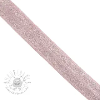 Guma lamówkowa glitter 20 mm rose