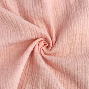 Muślin double gauze light rose ORGANIC