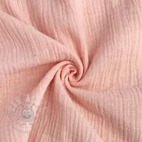 Muślin double gauze light rose ORGANIC