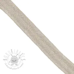 Guma lamówkowa glitter 20 mm sand