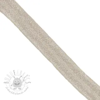 Guma lamówkowa glitter 20 mm sand