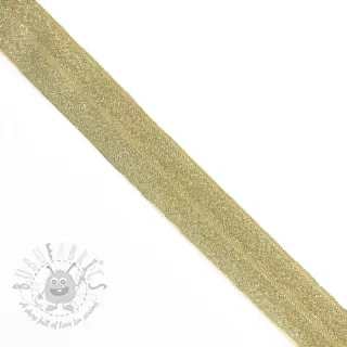 Guma lamówkowa glitter 20 mm yellow