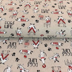 Tkanina dekoracyjna Linenlook Dogs life