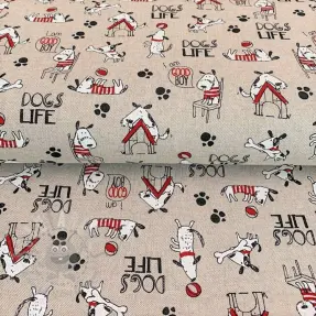 Tkanina dekoracyjna Linenlook Dogs life